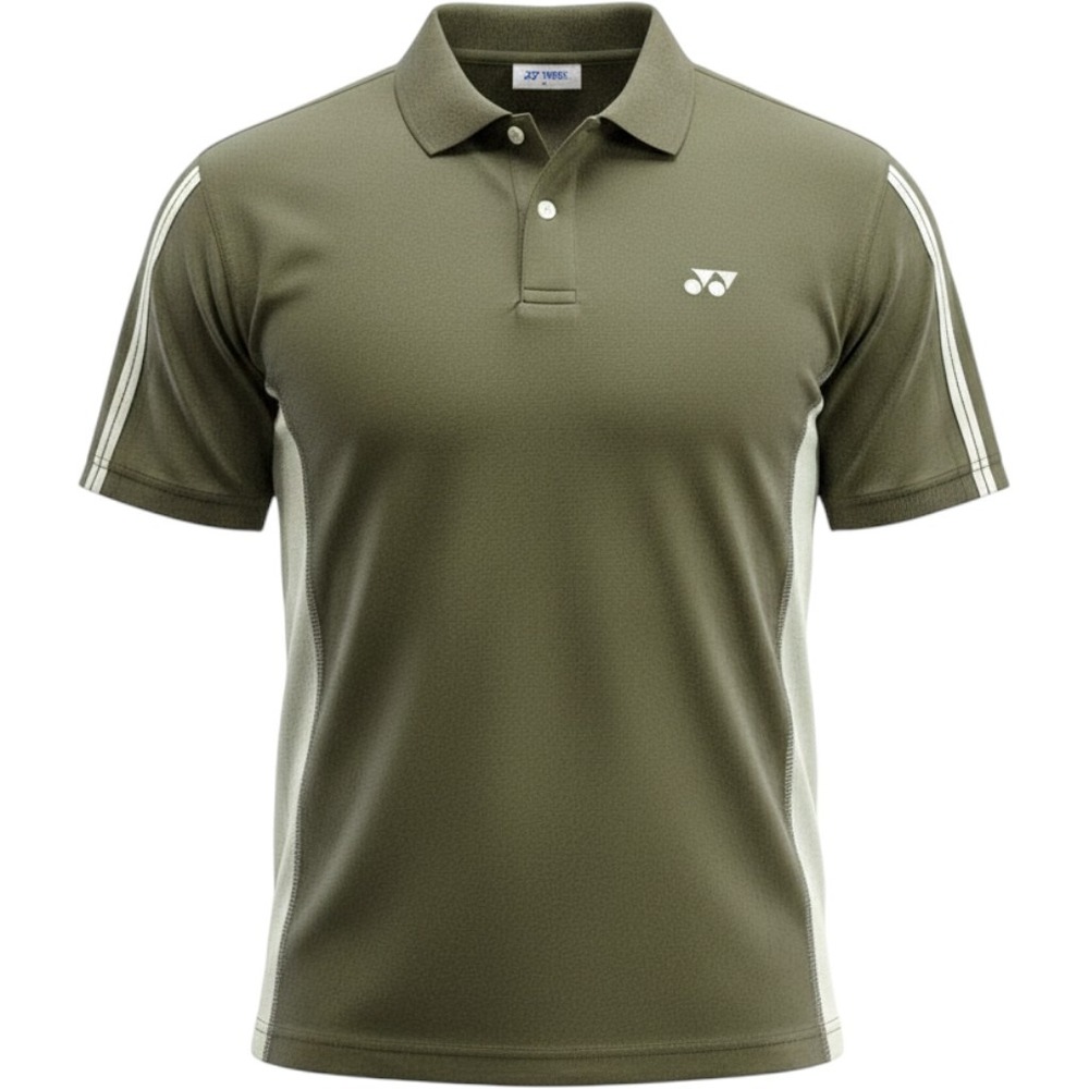 Yonex TruCool Polo Shirt Mens Medium Olive Green Mint Athletic Tennis Badminton